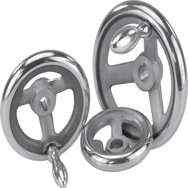 K0160.0200X22 Volantes DIN 950 de aluminio sin empuñadura bombeada