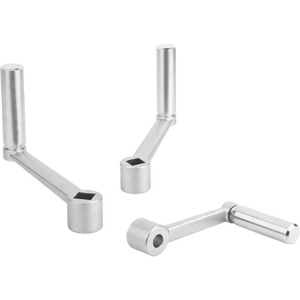 K0999 Series. Manivelas de mano de acero inoxidable con agujero de referencia