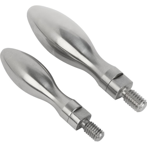 K1209 Series. Empuñaduras bombeadas giratorias  similares a DIN 98, forma E, de acero inoxidable