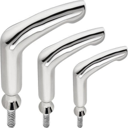 K1317  Series. Palancas de sujeción, rosca exterior, collar para arandela de junta y apoyo Hygienic Usit®