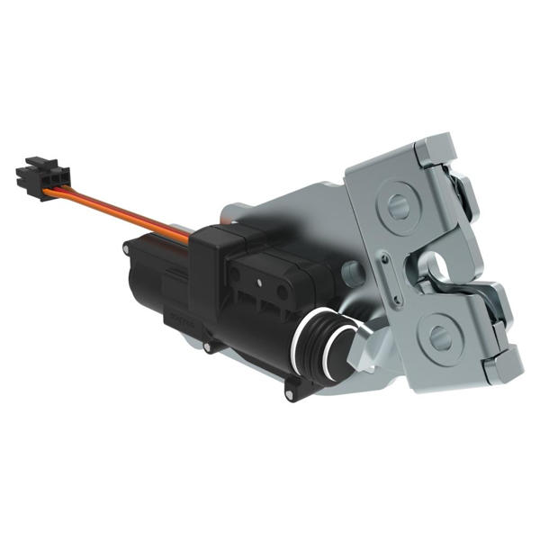 R4-05-55-9EB1-20 : Cierre Giratorio Southco Modificado con Apertura Electrónica a 12V y conector, mecanísmo de Una etapa y liberación mediante accionamiento Especial